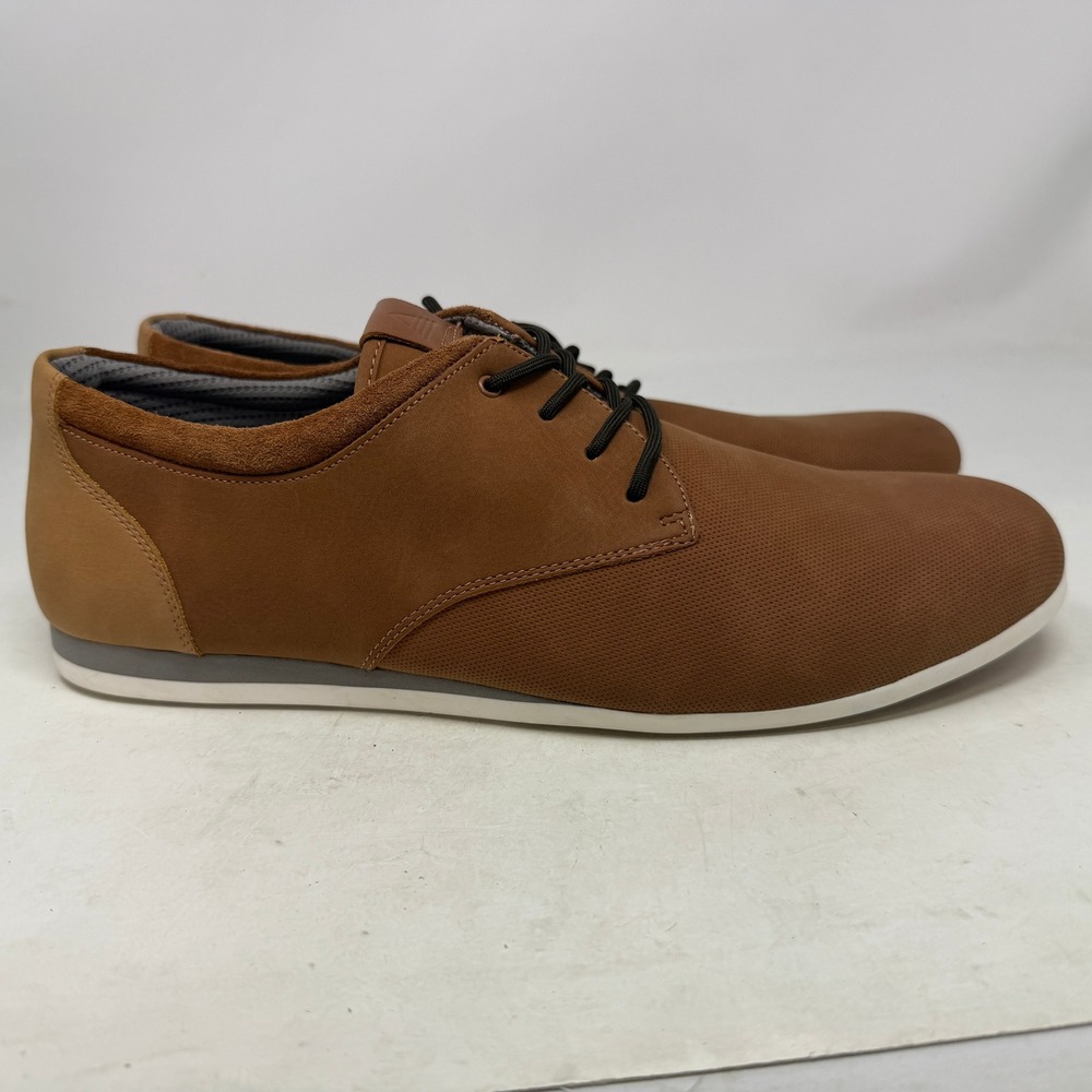 Aldo Sneakers Mens 13 Low Top Cognac Brown Perforated EUC